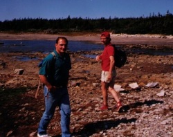 Dale and Lawrence Caines Exploring in Bird Cove